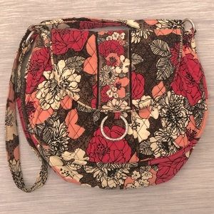 Vera Bradley Saddle Up Crossbody Shoulder Bag Mocha Rouge